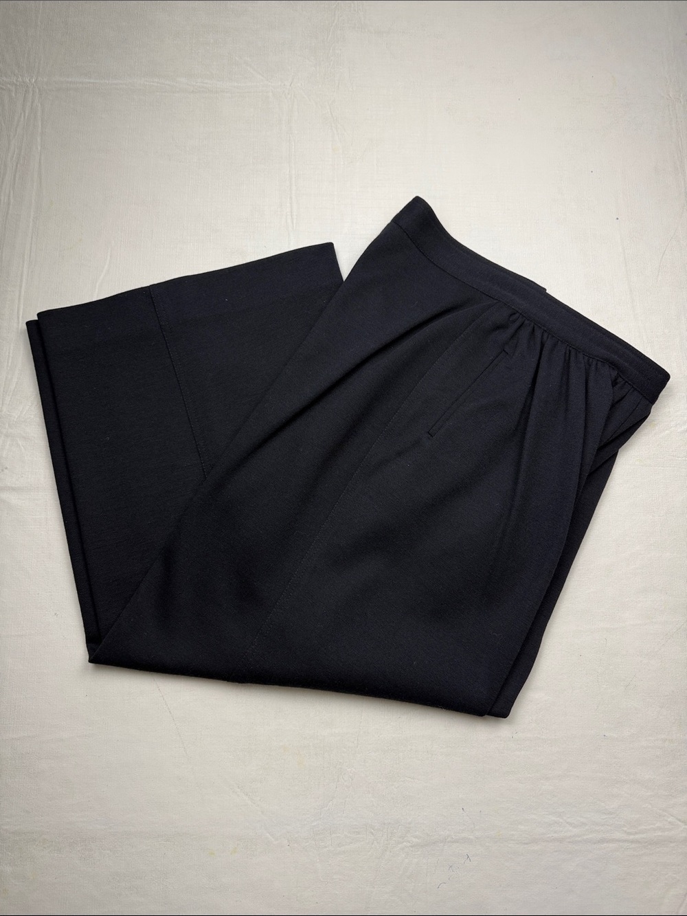 Sonia Rykiel Women's Black Wool Dress Pants Side Zip Pleated Front Size 12P
